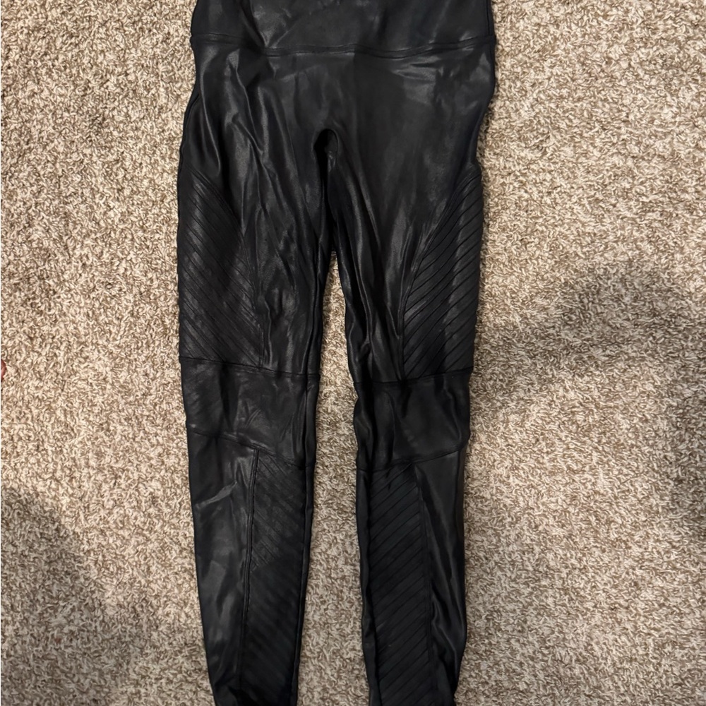 Spanx Black Faux Leather Leggings